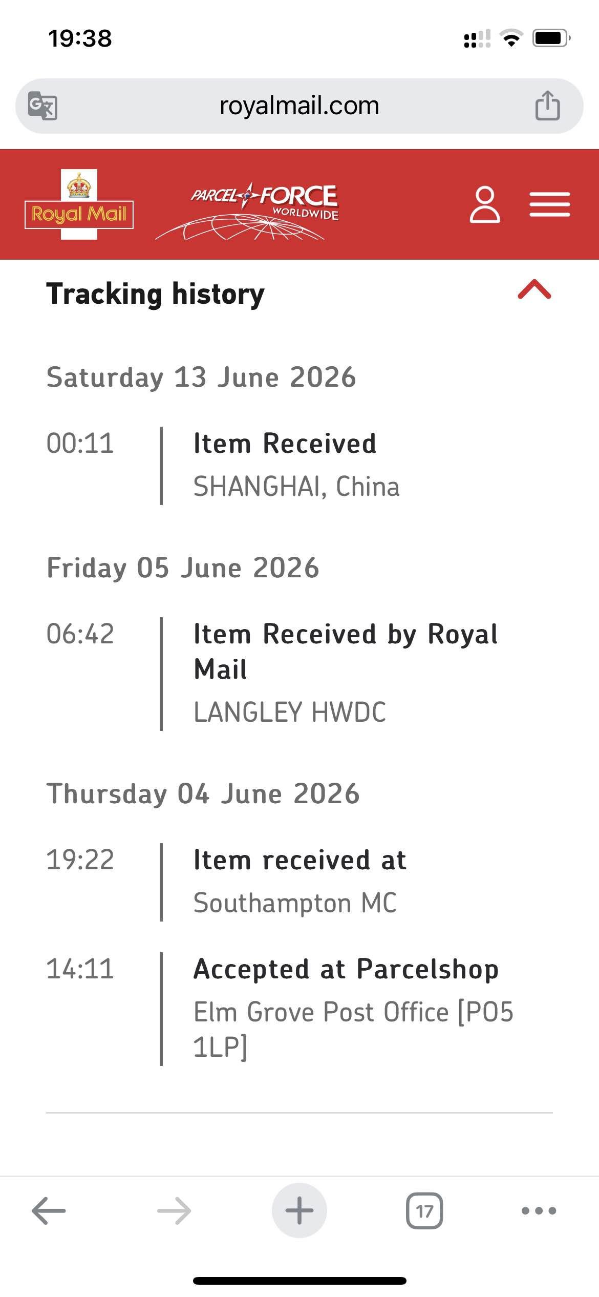 英国到上海8天直达！Royal Mail时效实测