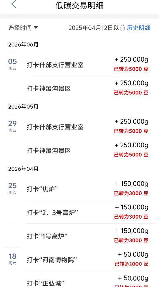 工行低碳打卡稳拿1w豆，保底福利直接冲